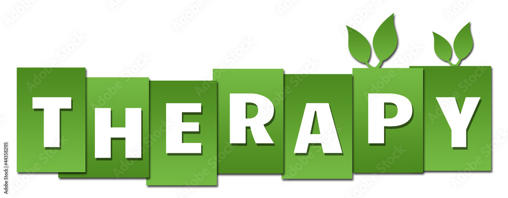 Fototapeta premium Therapy Green Stripes Leaves