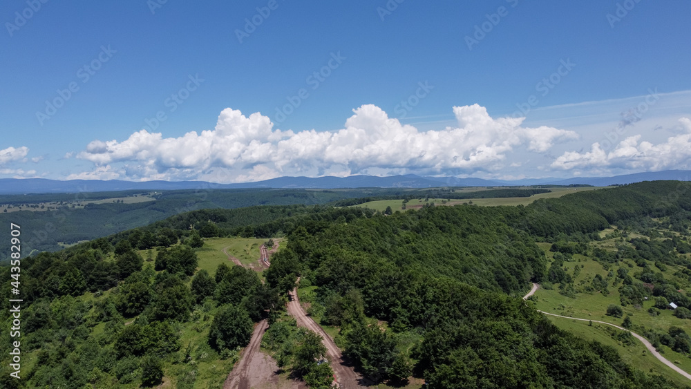 Aerial View Landscape in Romania