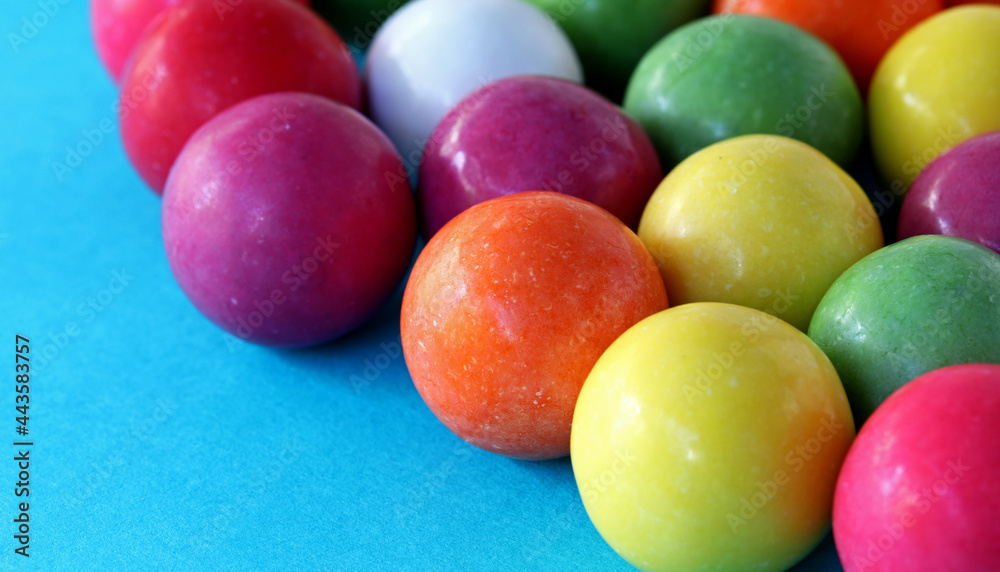 close-up colorful gum balls in the background close-up colorful gum balls in the background