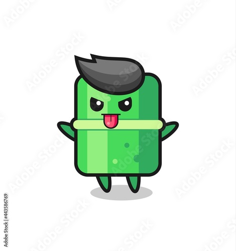 naughty bamboo character in mocking pose