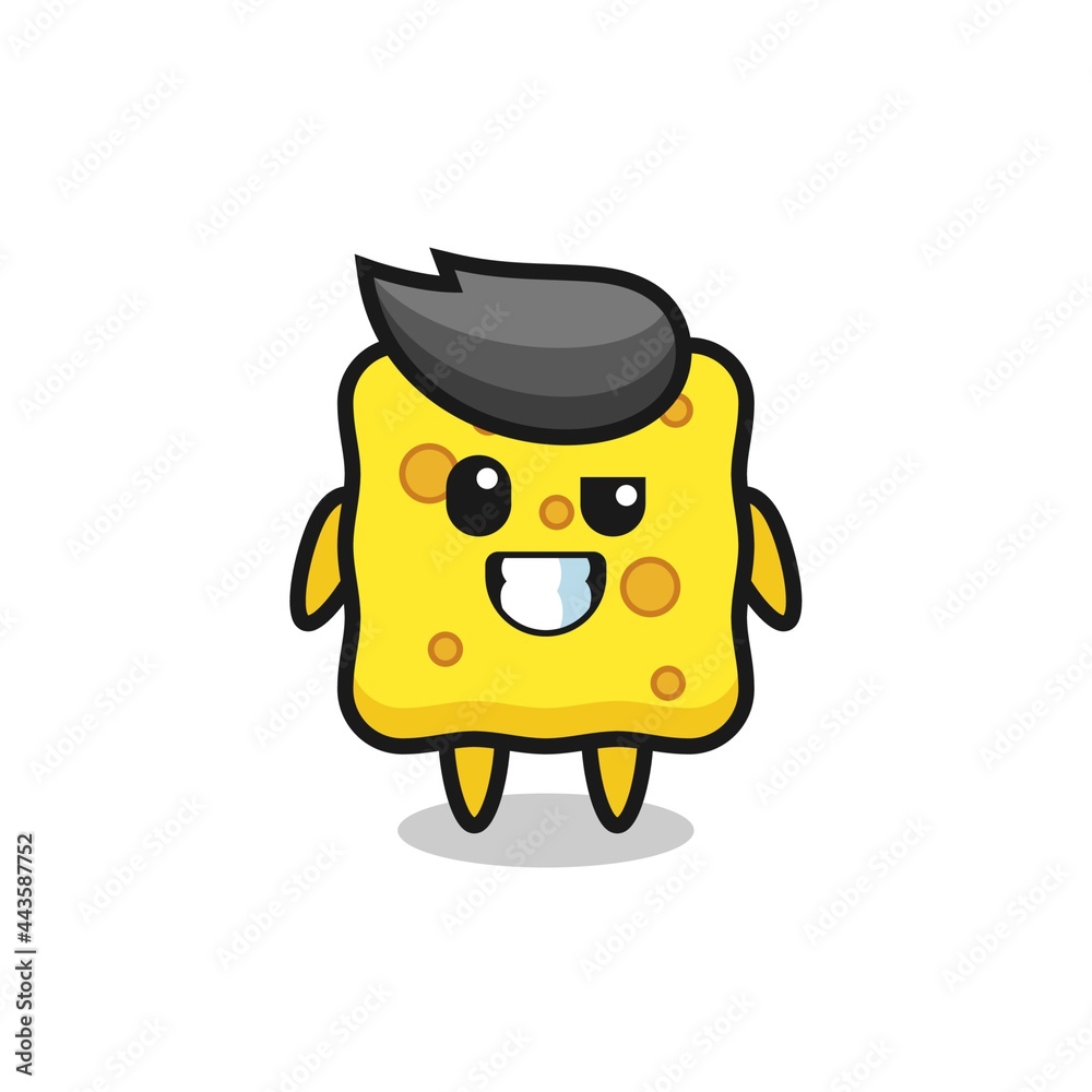 cute sponge mascot with an optimistic face cute sponge mascot with an optimistic face