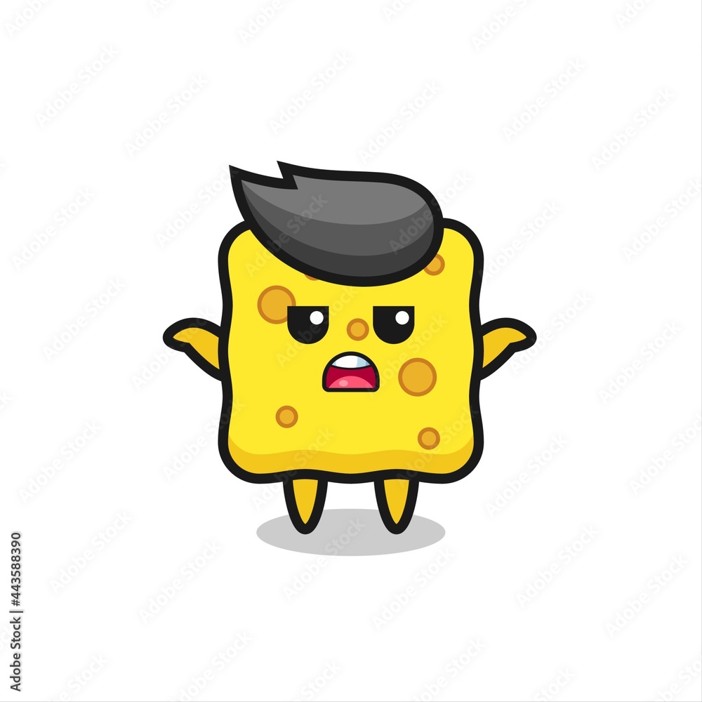sponge mascot character saying I do not know sponge mascot character saying I do not know