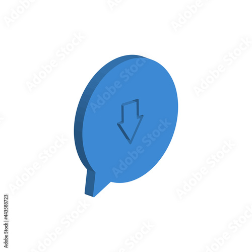 Speech bubble icon isolated on white background. Chat symbol modern, simple, vector, icon for website design, mobile app, ui. Vector Illustration