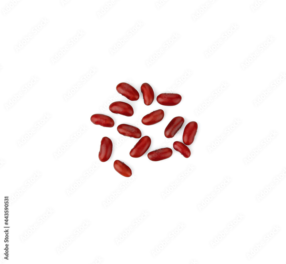 red bean on white background red bean on white background