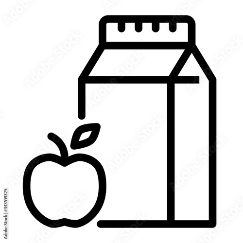 Milk And Apple Icon