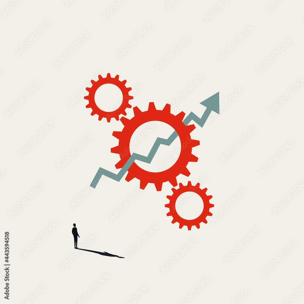 Business process automation benefits vector concept. Technology progress symbol, save time, money. Minimal illustration. Business process automation benefits vector concept. Technology progress symbol, save time, money. Minimal illustration.