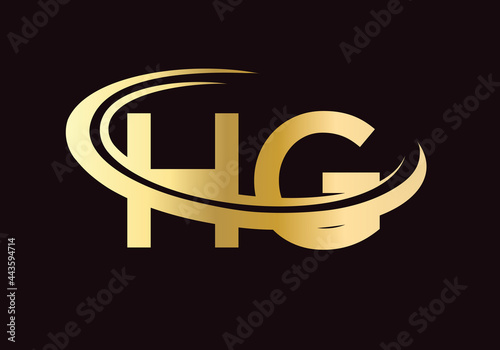 Premium Letter HG Logo Design. HG letter logo design with modern trendy