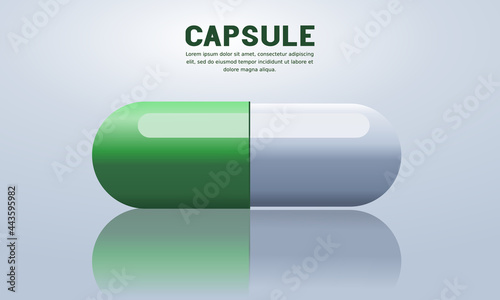 pharmaceutical pill capsule with medical and health concept.