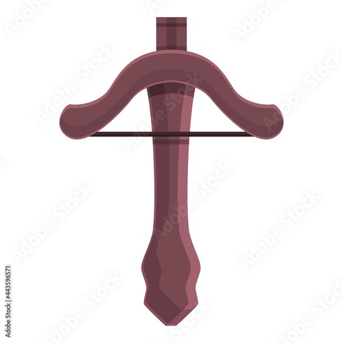 Crossbow icon cartoon vector. Medieval bow. Hunting crossbow