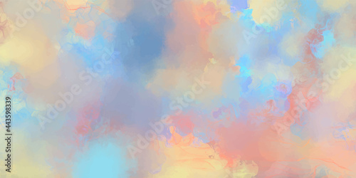 Blue sky watercolor concept background realistic vector. Water light texture