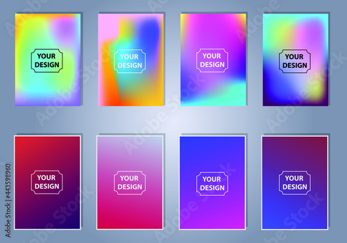 Abstract vector pattern gradient background templates. Modern geometric design with minimal geometric shapes

