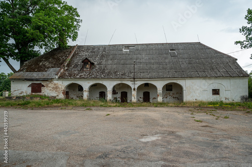old barn with arches