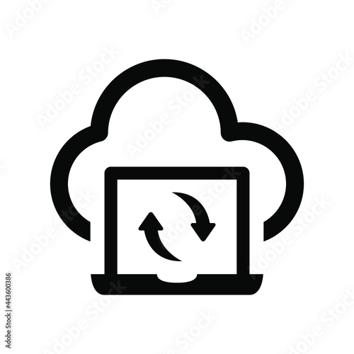 Cloud data sync icon