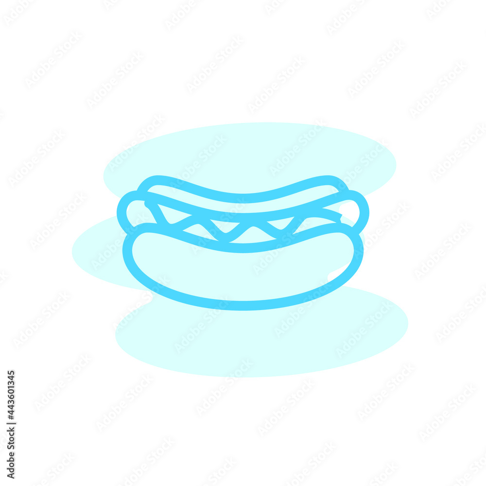 Illustration Vector graphic of hotdog icon template Illustration Vector graphic of hotdog icon template