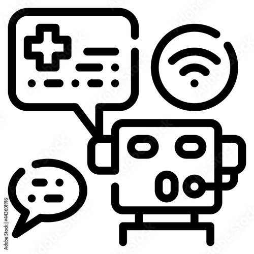 chatbot line icon