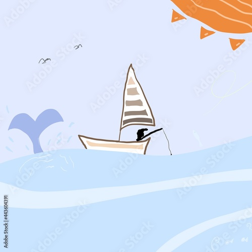sailing boat on the sea © So Tidz