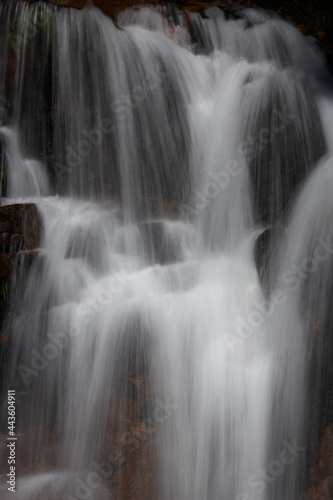 Long exposure close-up image of a waterfall in Geres National Park  Portugal