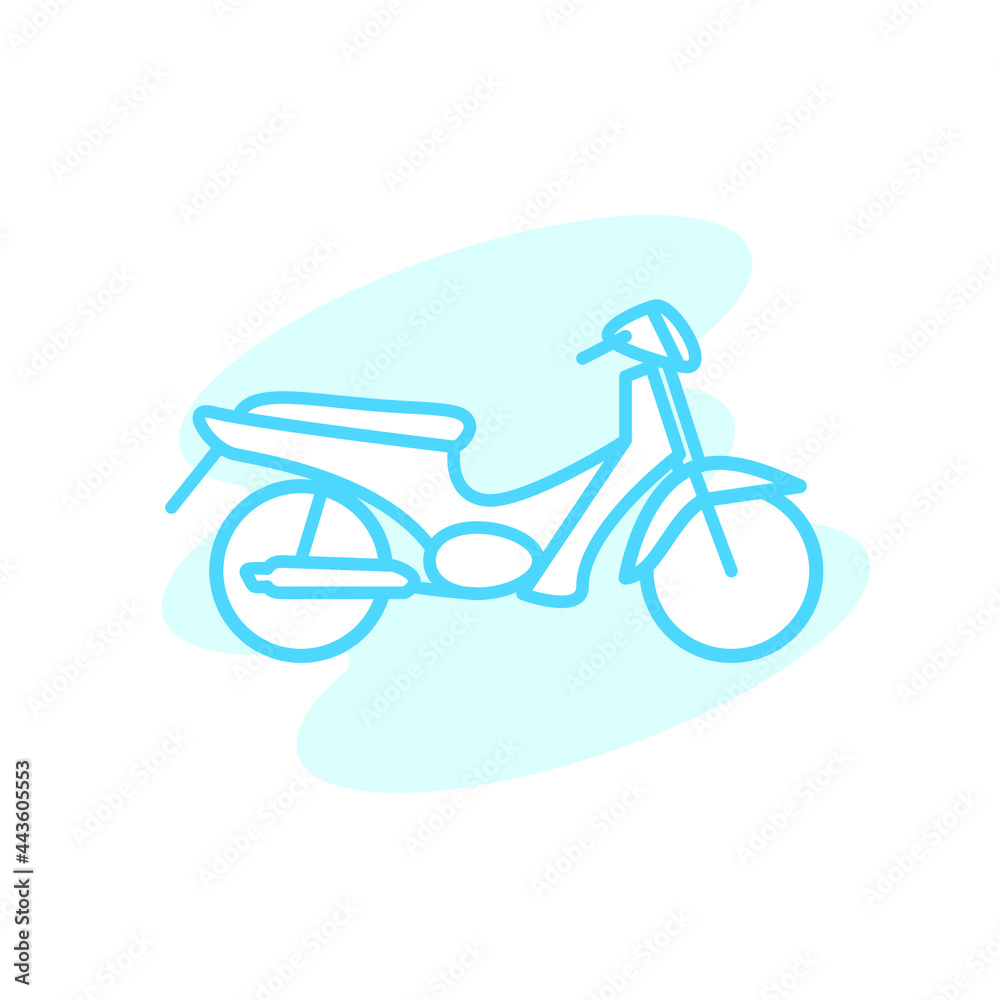 Illustration Vector graphic of motorcycle icon template