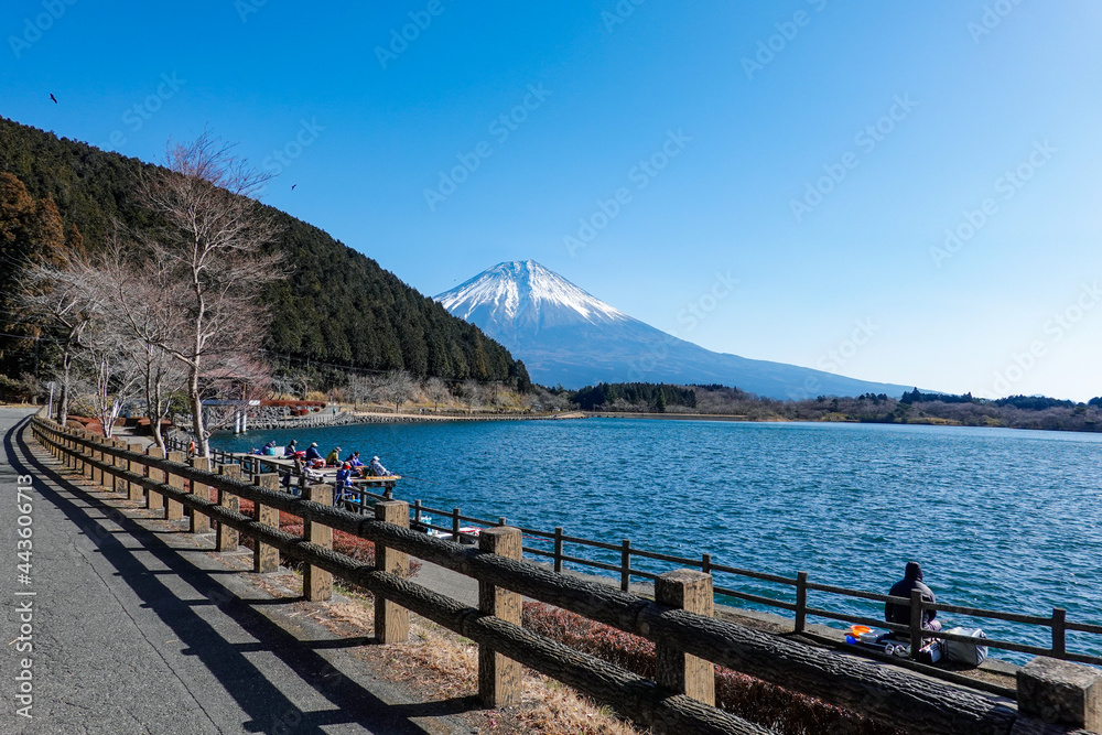 田貫湖から見渡す冬の富士山