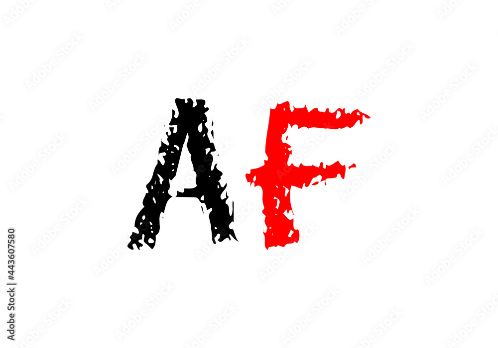 this is creative text latter AF logo this is creative text latter AF logo