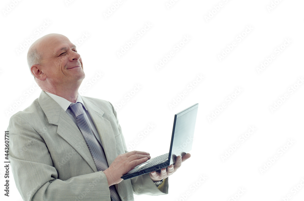 Portrait of a Handsome Senior Man with notebook Portrait of a Handsome Senior Man with notebook