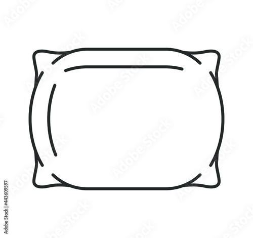 pillow type, line icon, rectangular shape