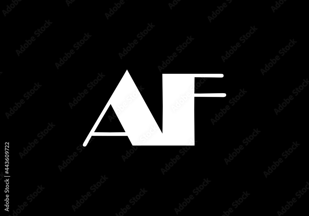 Fototapeta premium this is creative text latter AF logo