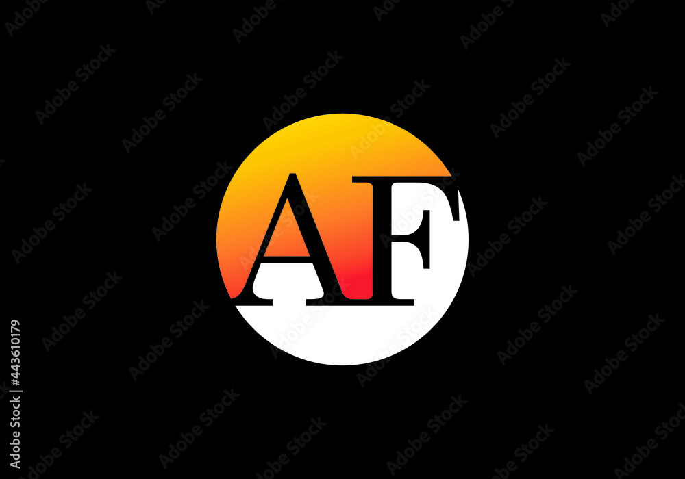 this is creative text latter AF logo this is creative text latter AF logo