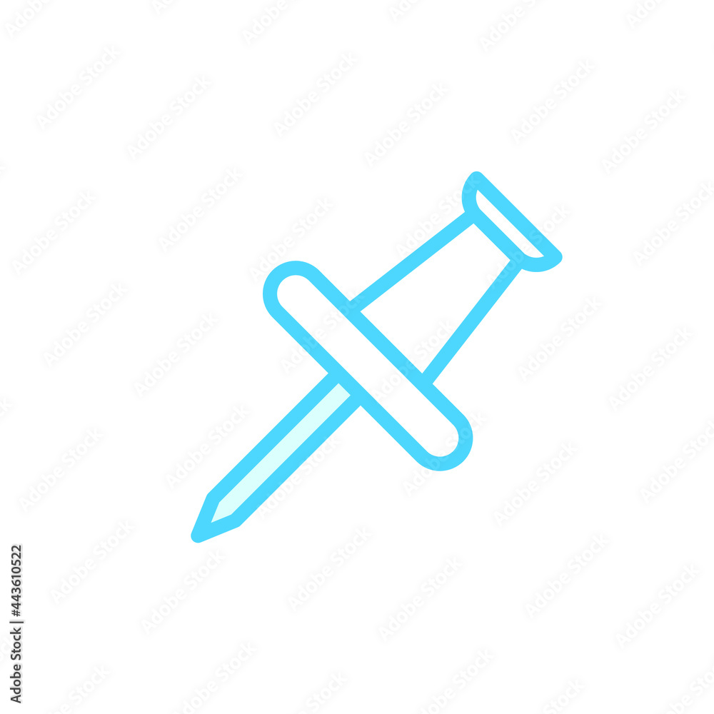 Illustration Vector graphic of Push pin icon template Illustration Vector graphic of Push pin icon template