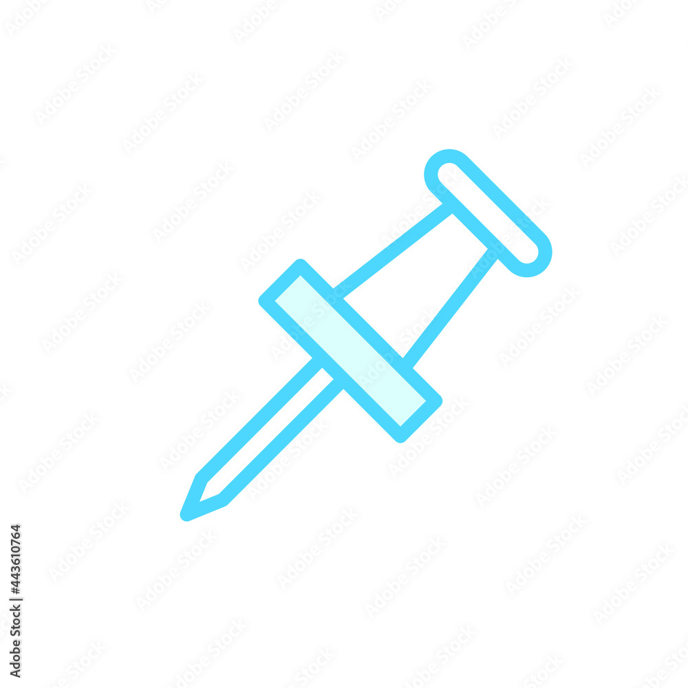 Illustration Vector graphic of Push pin icon template Illustration Vector graphic of Push pin icon template