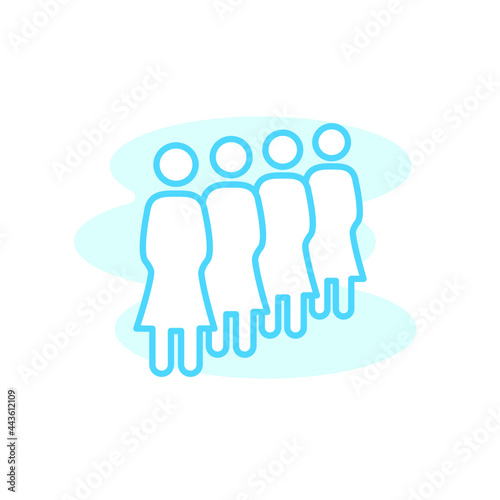 Illustration Vector graphic of queue icon template