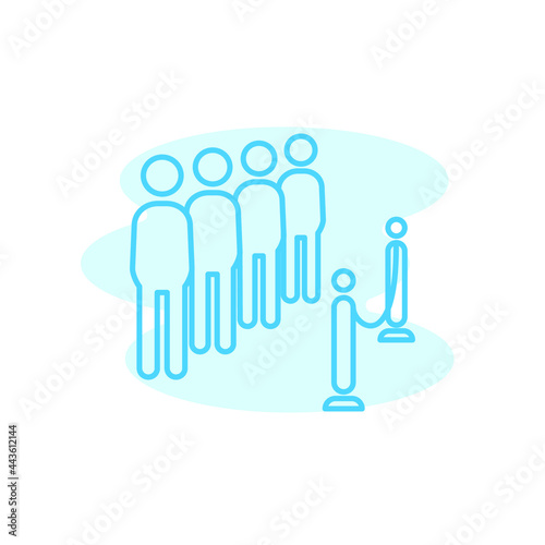 Illustration Vector graphic of queue icon template