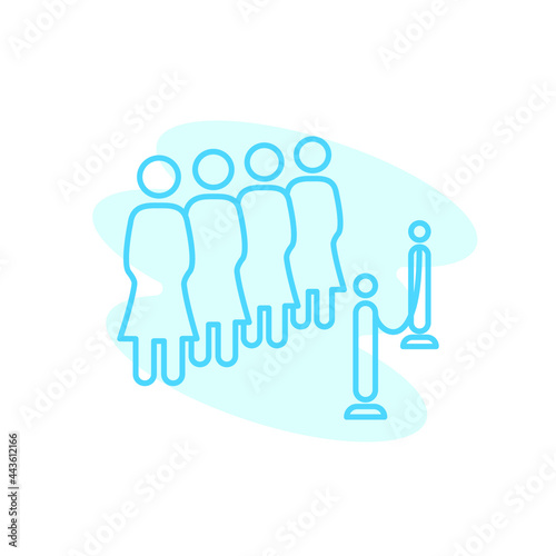 Illustration Vector graphic of queue icon template