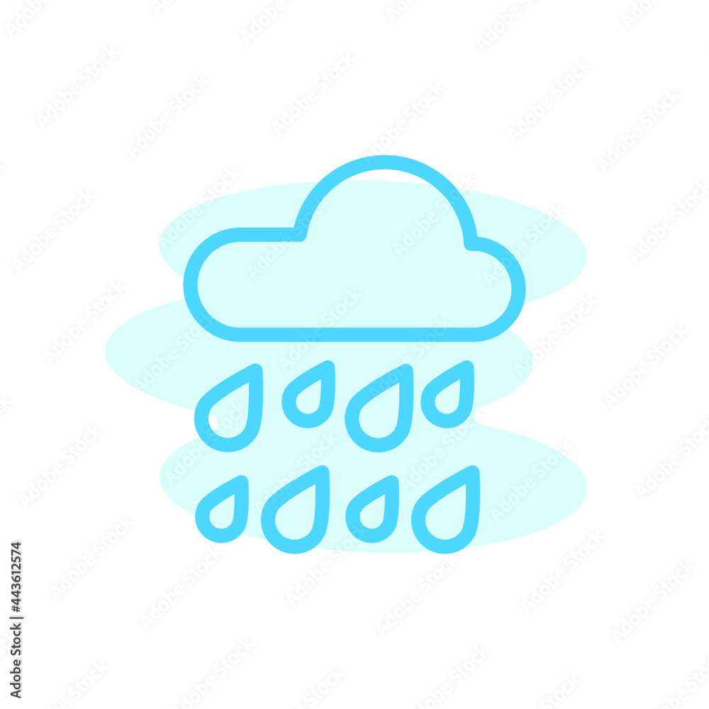 Illustration Vector graphic of rain icon template Illustration Vector graphic of rain icon template