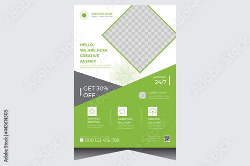 Company business flyer design template