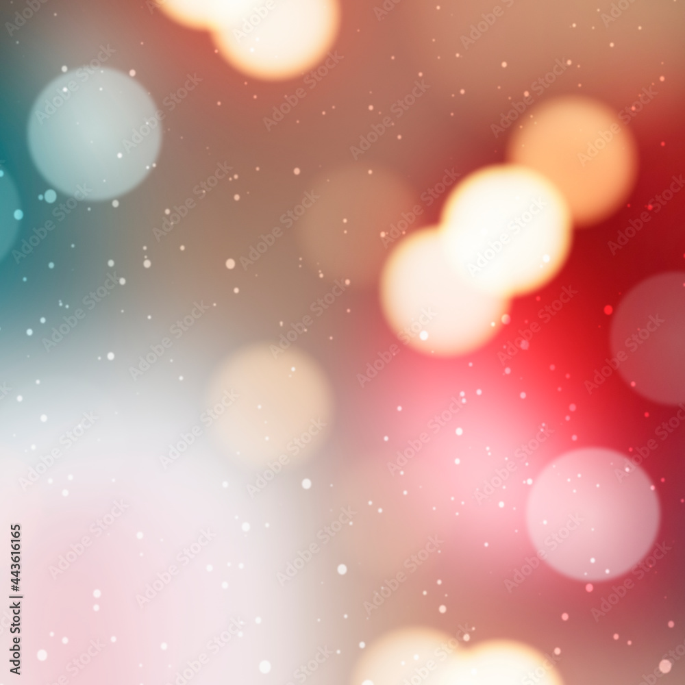 Naklejka premium Blurry colorful Christmas bokeh light background