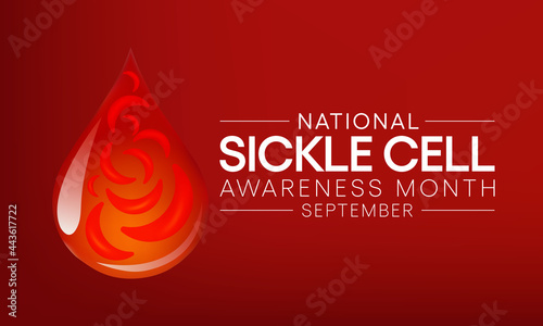 Sickle Cell disease awareness month is observed every year in September, it is a group of inherited red blood cell disorders. Millions of people do not know they have sickle cell trait. vector art