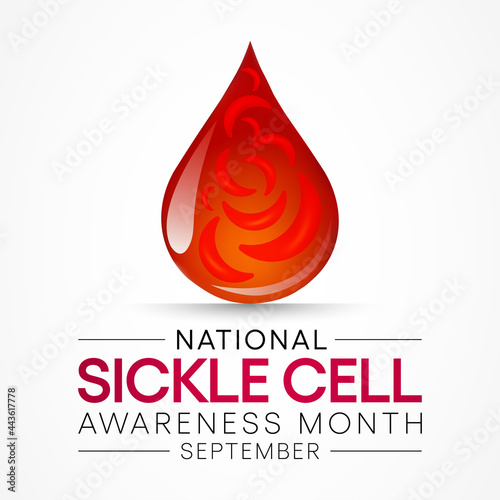 Sickle Cell disease awareness month is observed every year in September, it is a group of inherited red blood cell disorders. Millions of people do not know they have sickle cell trait. vector art