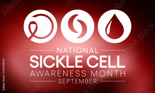 Sickle Cell disease awareness month is observed every year in September, it is a group of inherited red blood cell disorders. Millions of people do not know they have sickle cell trait. vector art
