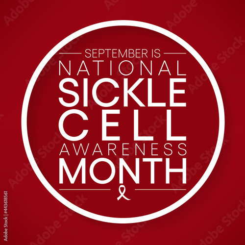 Sickle Cell disease awareness month is observed every year in September, it is a group of inherited red blood cell disorders. Millions of people do not know they have sickle cell trait. vector art