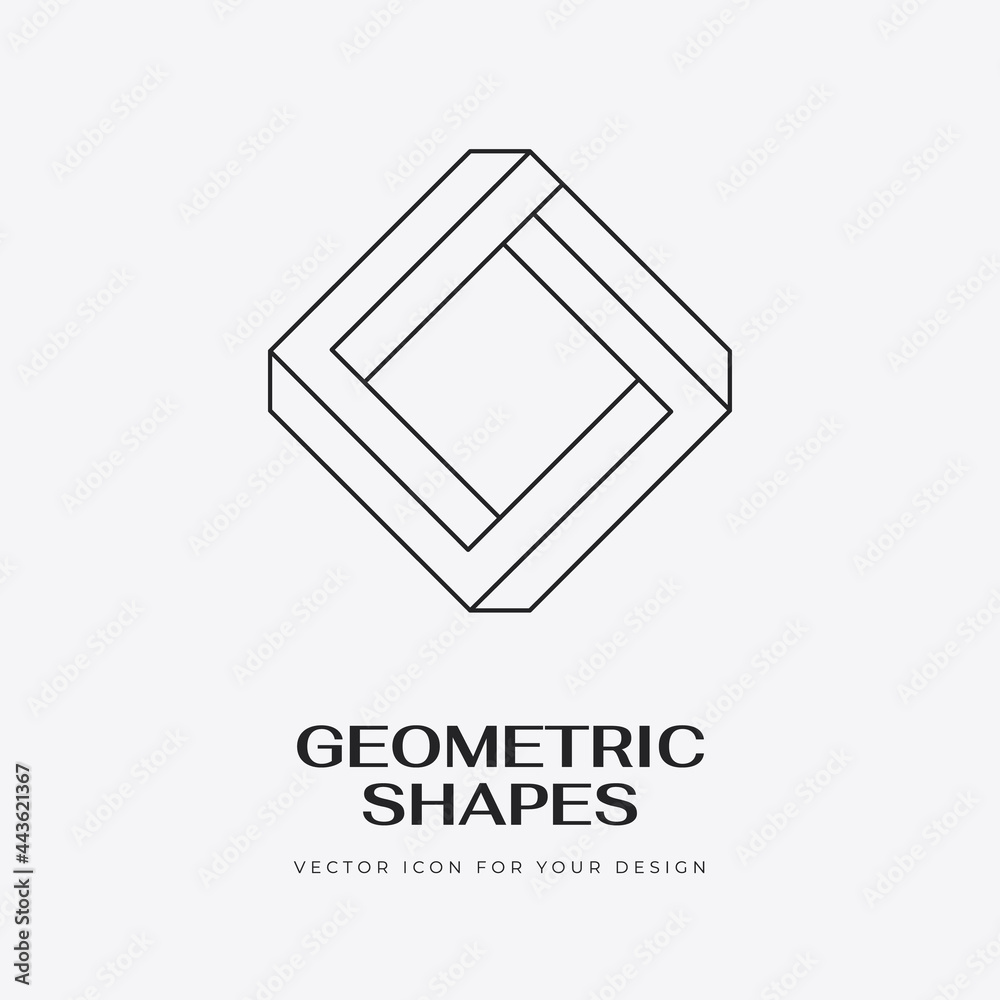 Vector abstract modern geometric icon design in trendy linear style. Minimal geometric concepts and badges. Best for identity and logotypes. Simple shape. Vector abstract modern geometric icon design in trendy linear style. Minimal geometric concepts and badges. Best for identity and logotypes. Simple shape.