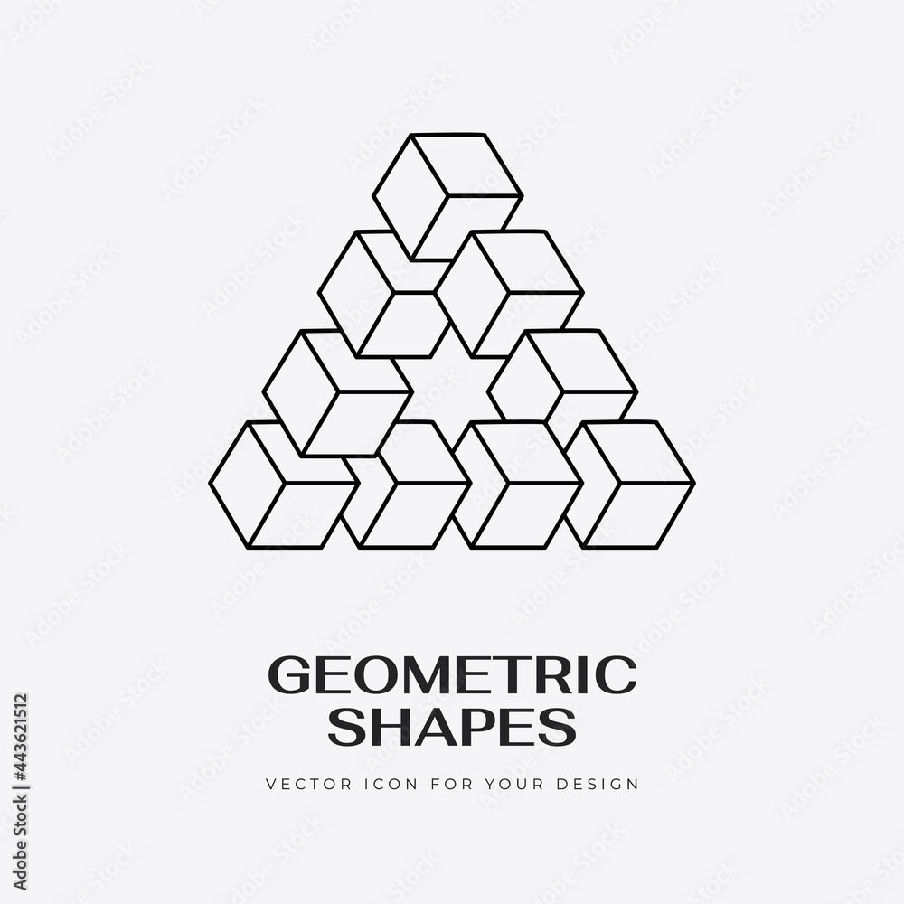 Vector abstract modern geometric icon design in trendy linear style. Minimal geometric concepts and badges. Best for identity and logotypes. Simple shape. Vector abstract modern geometric icon design in trendy linear style. Minimal geometric concepts and badges. Best for identity and logotypes. Simple shape.