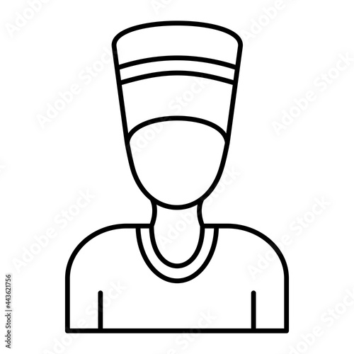 Vector Nefertiti Outline Icon Design
