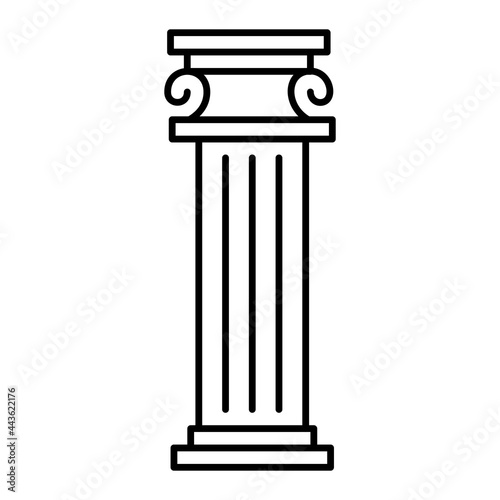 Vector Pillar Outline Icon Design