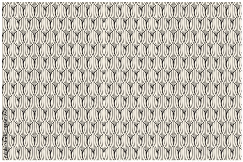 Art Nouveau Seamless Pattern in light brown and black color