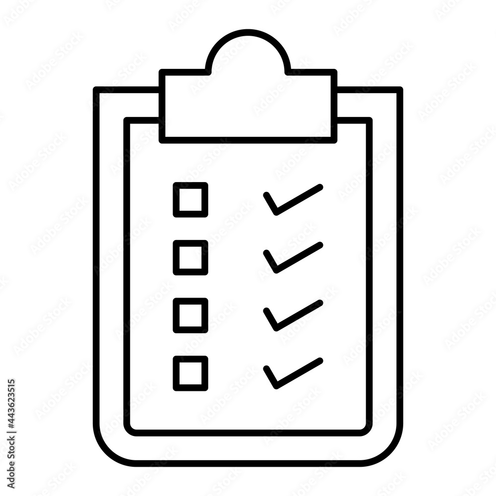 Vector Clipboard Outline Icon Design Vector Clipboard Outline Icon Design
