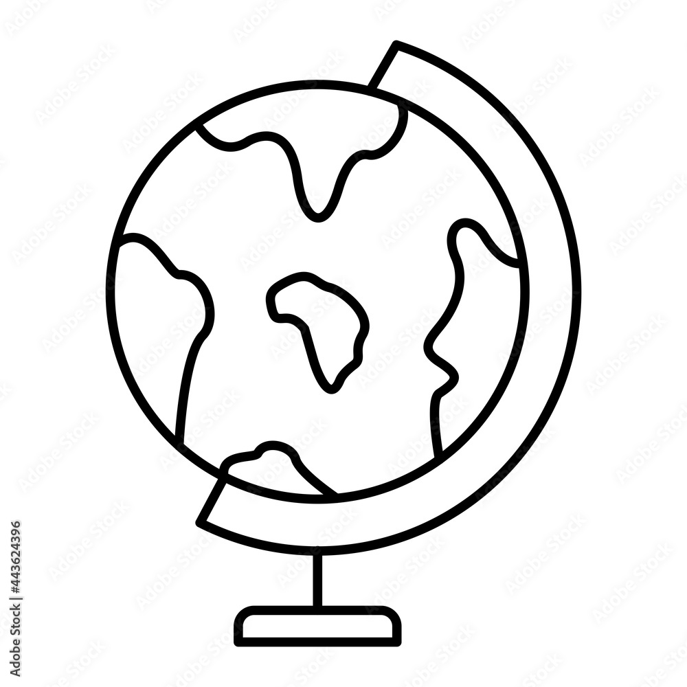 Vector Geography Outline Icon Design Vector Geography Outline Icon Design
