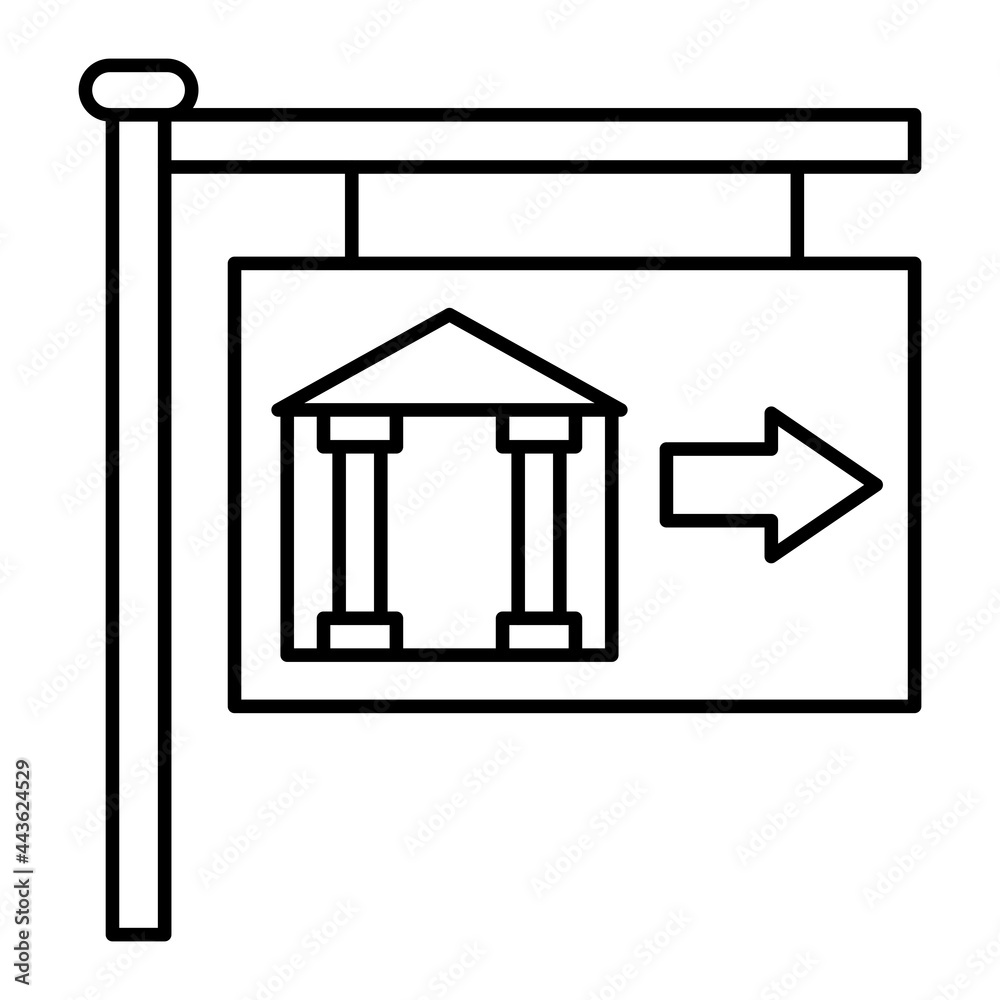 Vector Signboard Outline Icon Design Vector Signboard Outline Icon Design