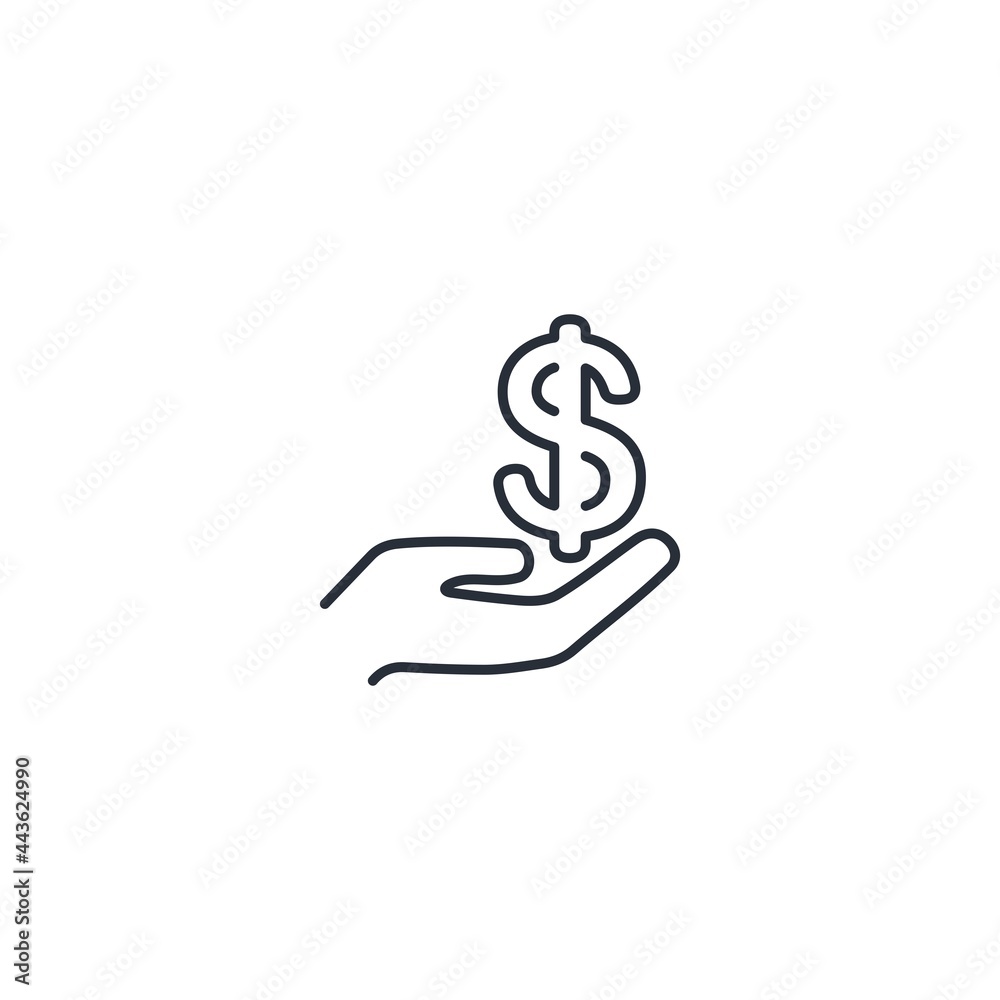 Financial proposal. Vector linear icon isolated on white background. Financial proposal. Vector linear icon isolated on white background.