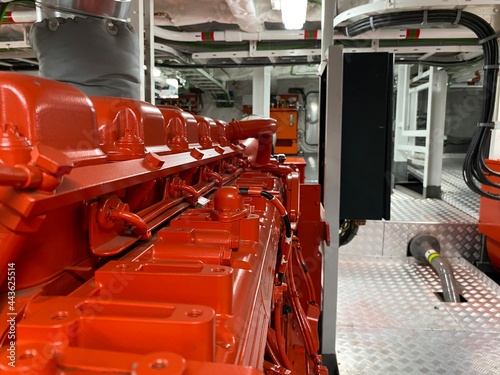 Engine Generator and Engine Control Room of Fishing Vessel Ship